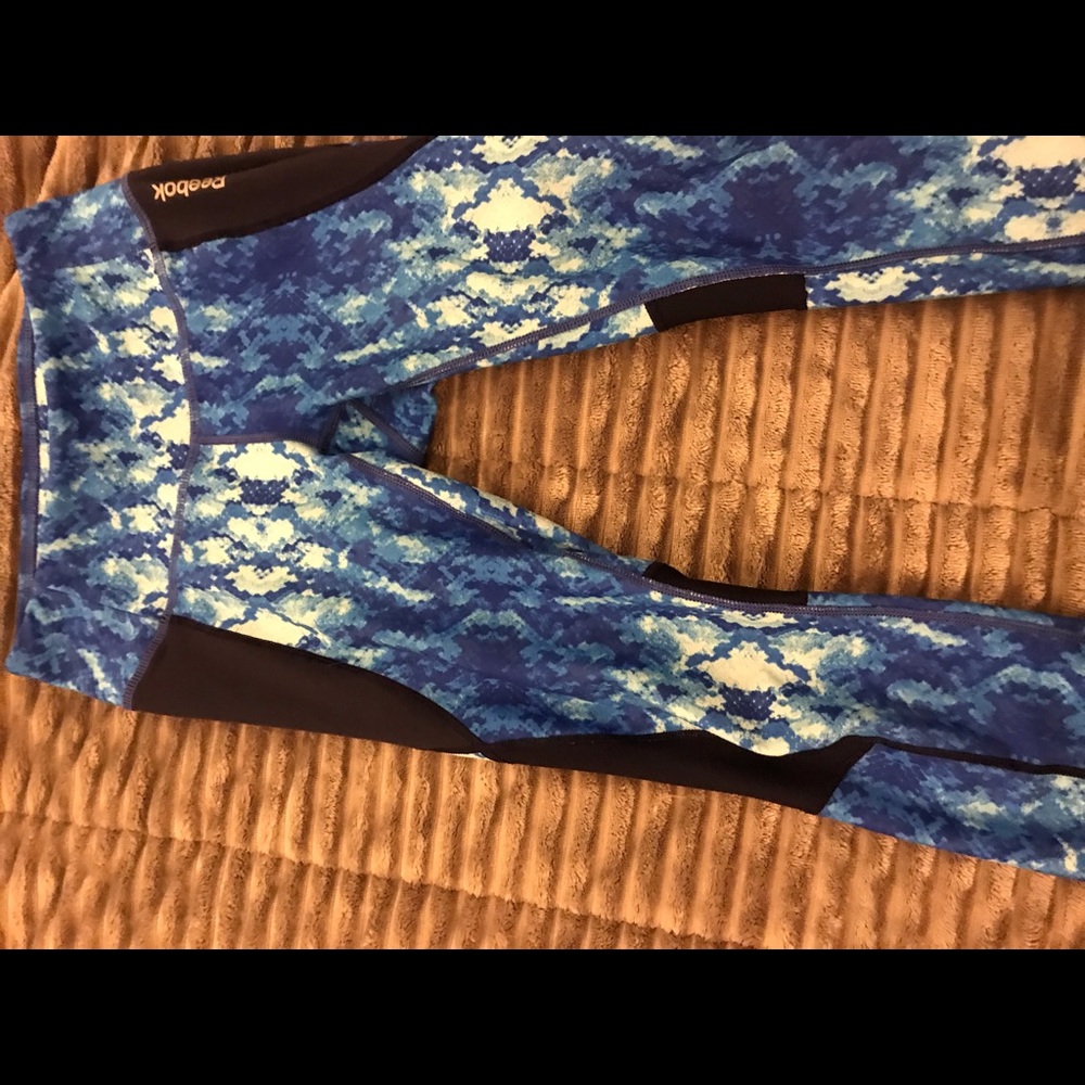 Reebok Blue Multi Printed Leggings